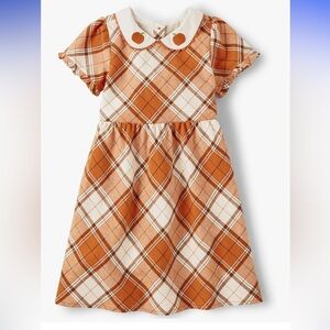 Gymboree 6T fall plaid pumpkin dress